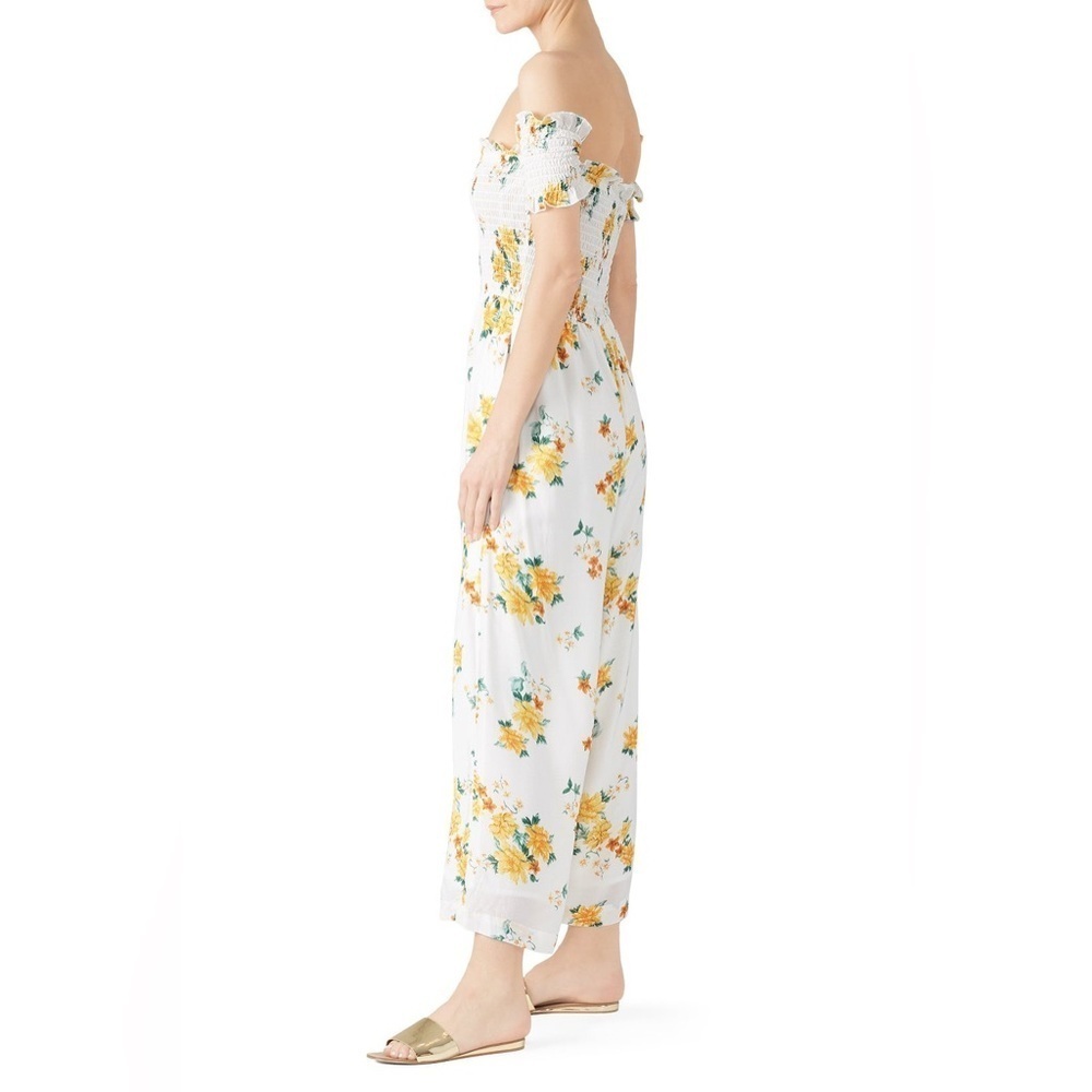 Minkpink Jumpsuit White and Yellow Lemon Bloom Jumpsuit Romper Size Medium - Picture 3 of 10